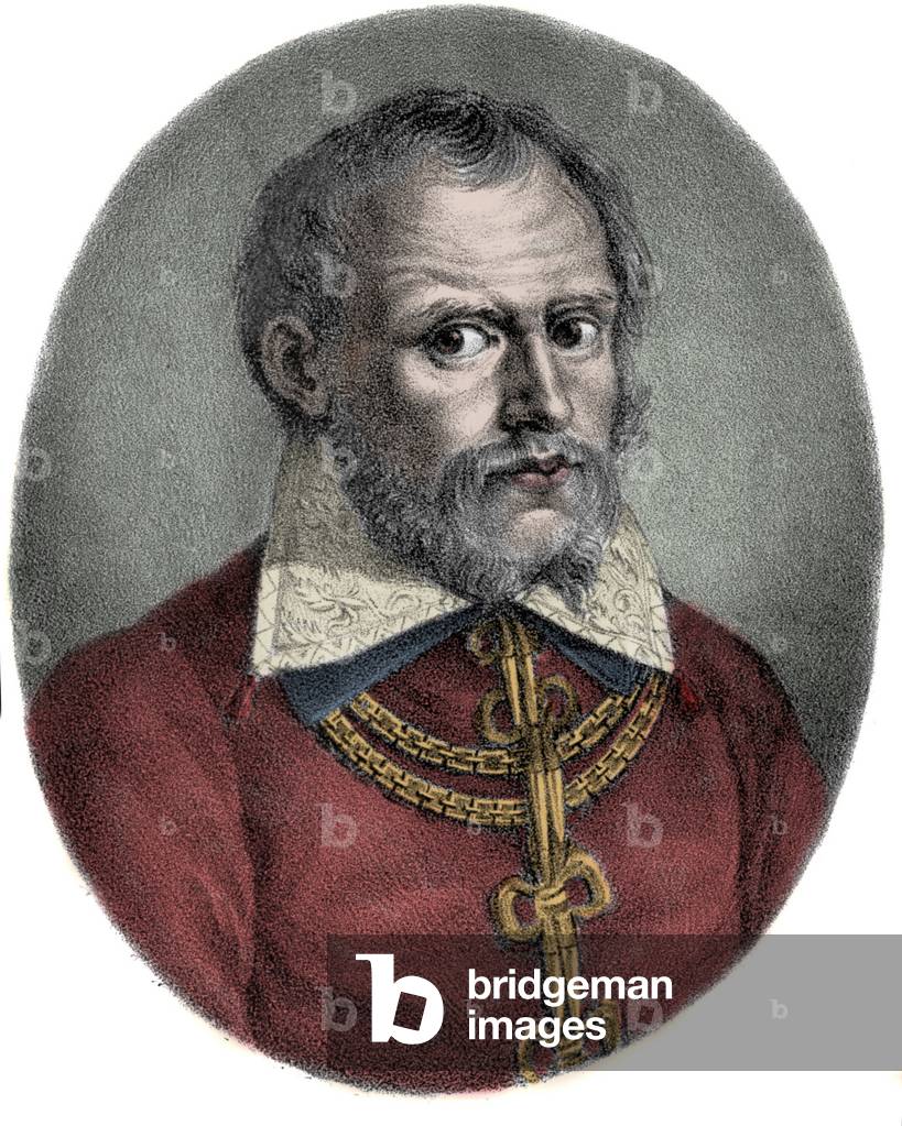 Portrait of Cypriano de Rory or Cipriano de Rory (1515-1565) Flemish composer.