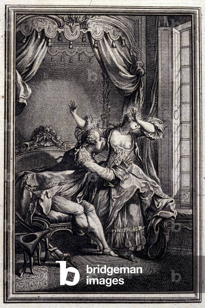 Richard Minulto - in «» Tales et nouvelles en vers»» di Jean La Fontaine. 1776. Illustrazione di P.P. Choffard