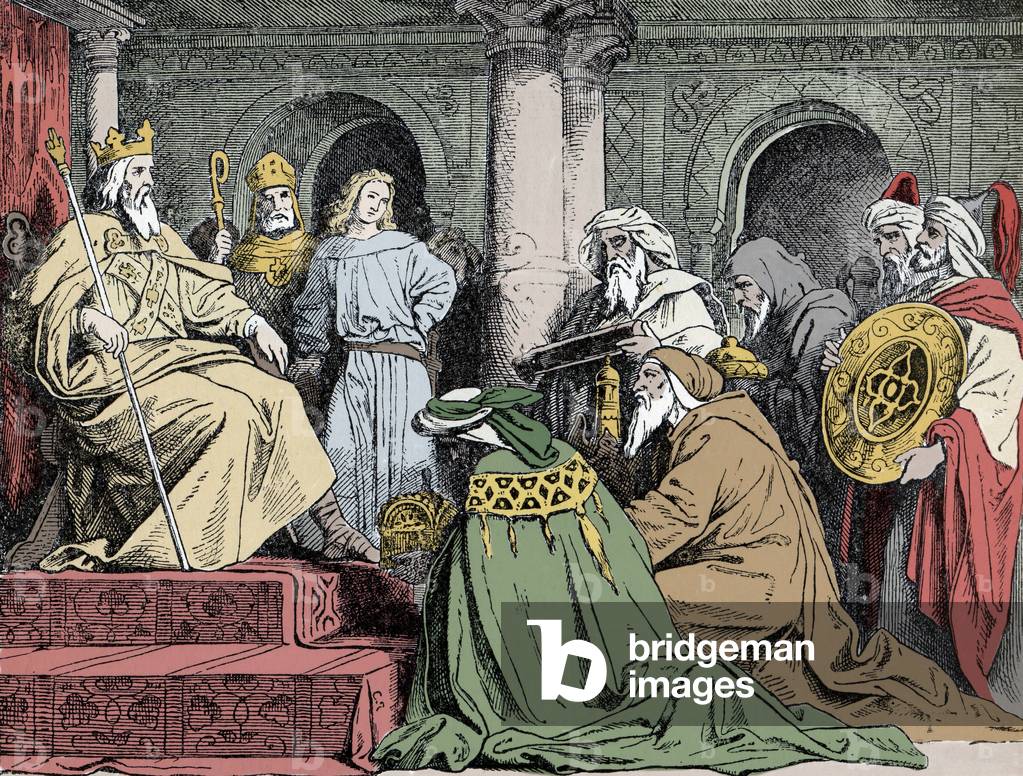 Presenti di Harun al Rachid - Gli ambasciatori del califfo abassido Haroun ar Rachid (763-809) offrono i loro 