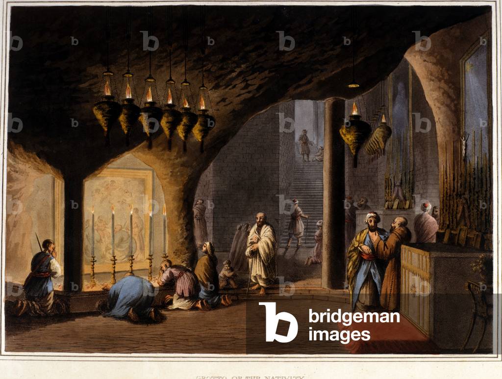 Immagine di Disegno "Bethleem (Cisgiordania): La grotta della Natività. XIX secolo." 1801 di Unknown Artist