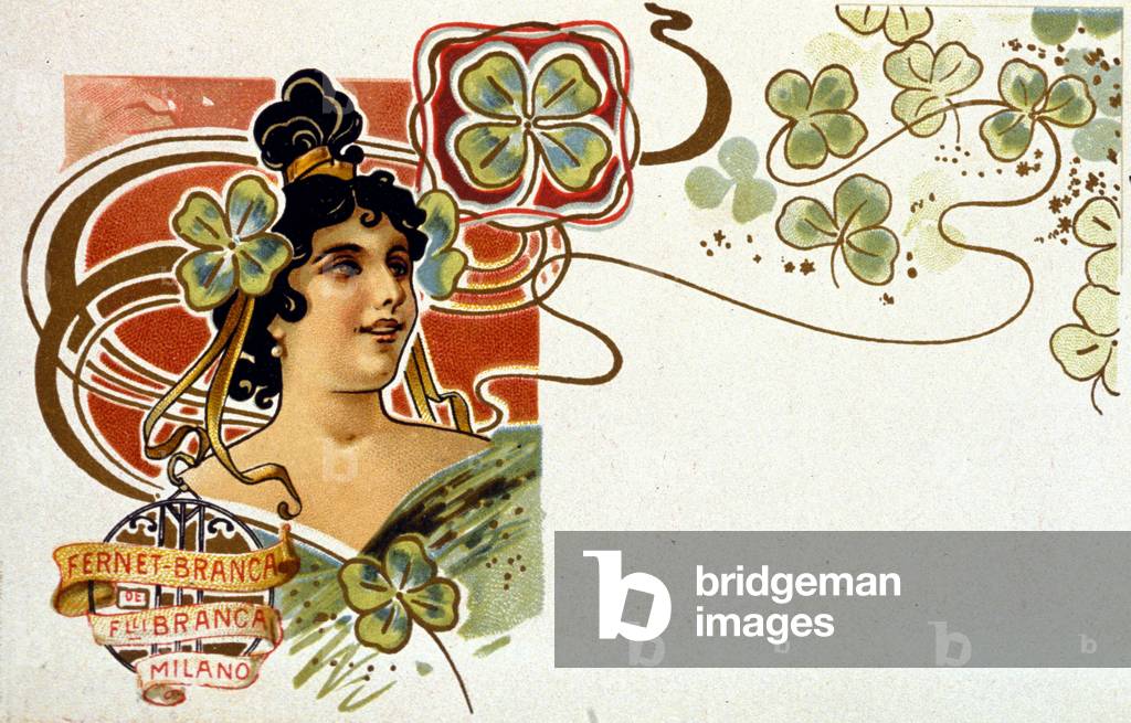Advertising for Amaro Fernet - Branca. Chromolithography. Italy. Early 20th century.