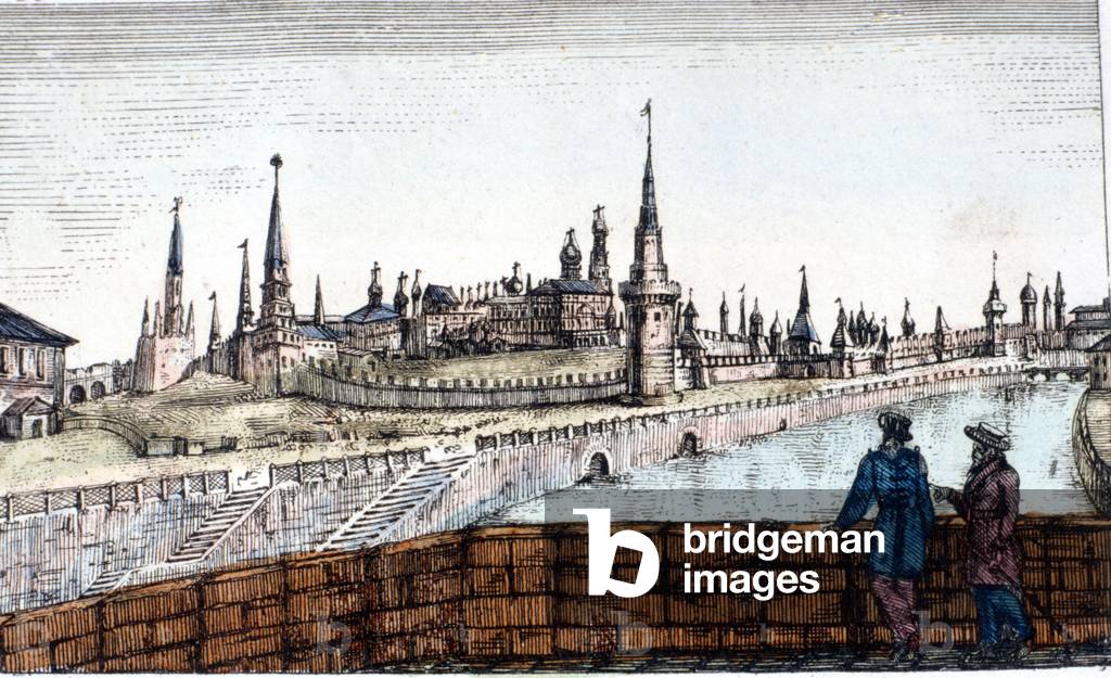 Moscow, the Moscova. Engraving, 19th century.