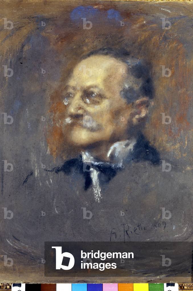 portrait of Arrigo (or Enrico) Boito (1842-1918), Italian composer and writer. (Pastel de Rietti).