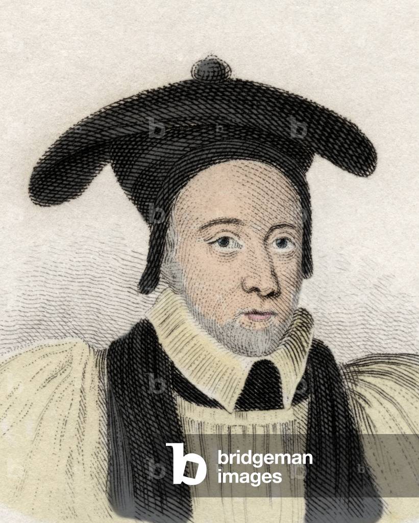 Portrait of William Juxon (1582-1663), English ecclesiastic and archaic of Cantorbery. Engraving of the 19th century.