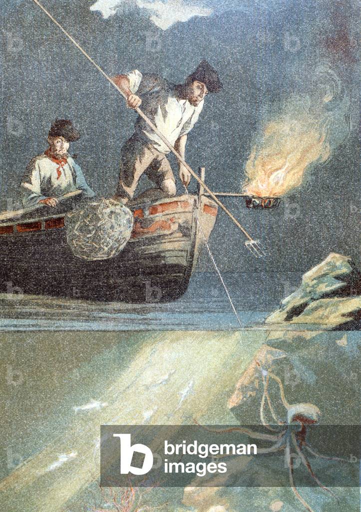 fishing octopus, 19th century