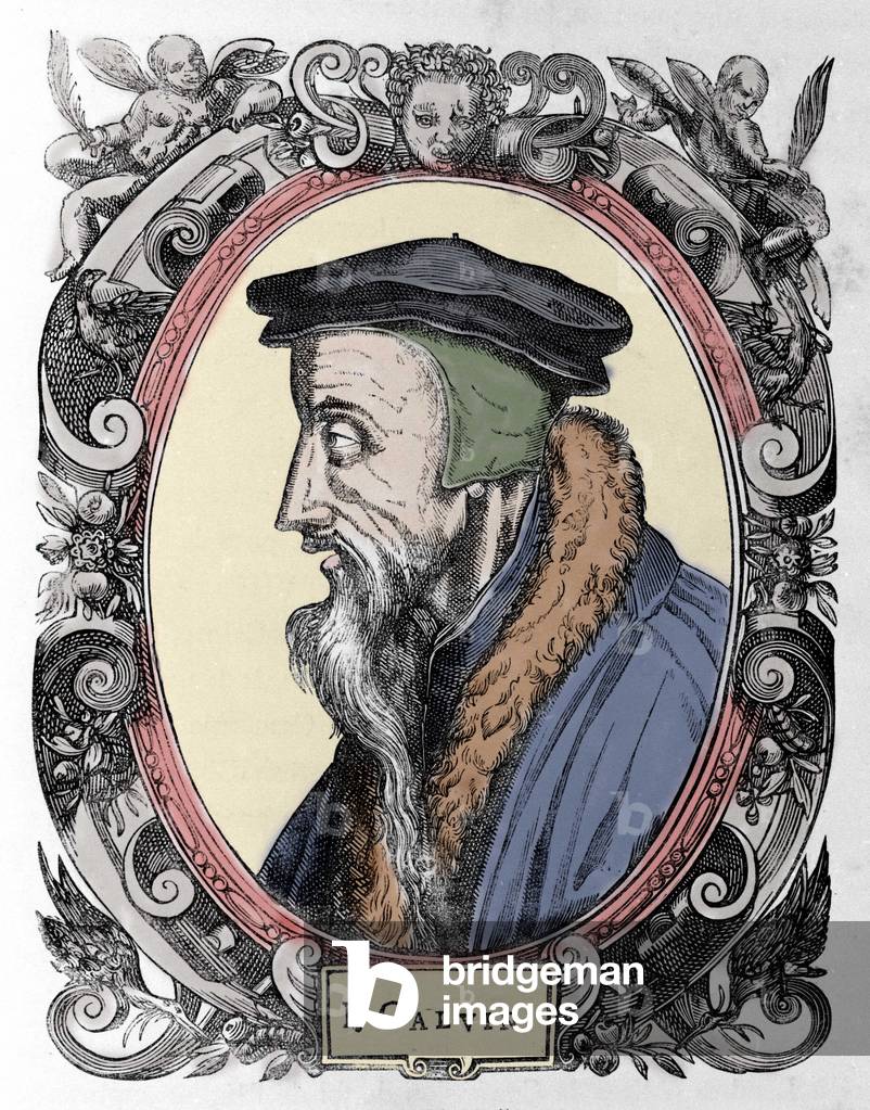 portrait of Jean Calvin (1509-1564), French religious reformer and writer.