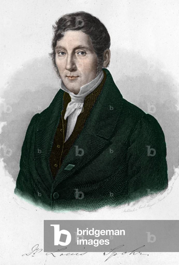 portrait of the German composer Louis Spohr (1784-1859).
