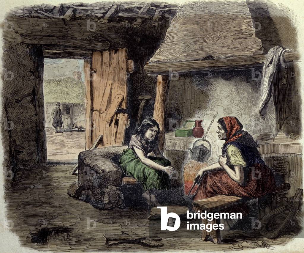 A family living in poverty in the vicinity of Belfast by Unknown Artist