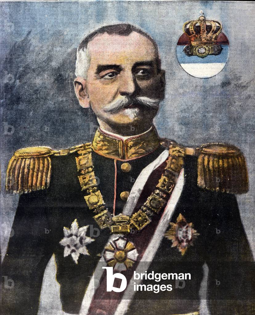 Portrait of Peter I of Serbia (Karageorgevic, 1844-1921).