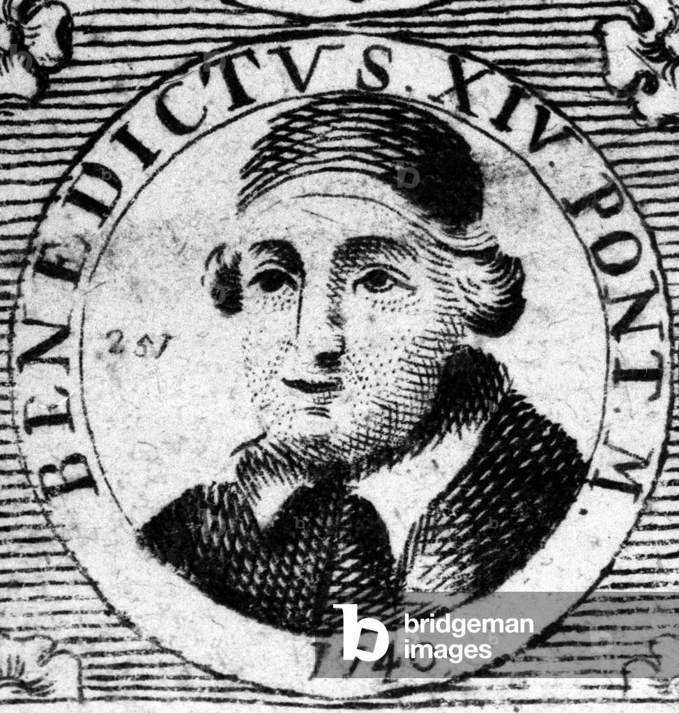 Portrait of the Pope (1740-1758) Benedict XIV (1675-1758).