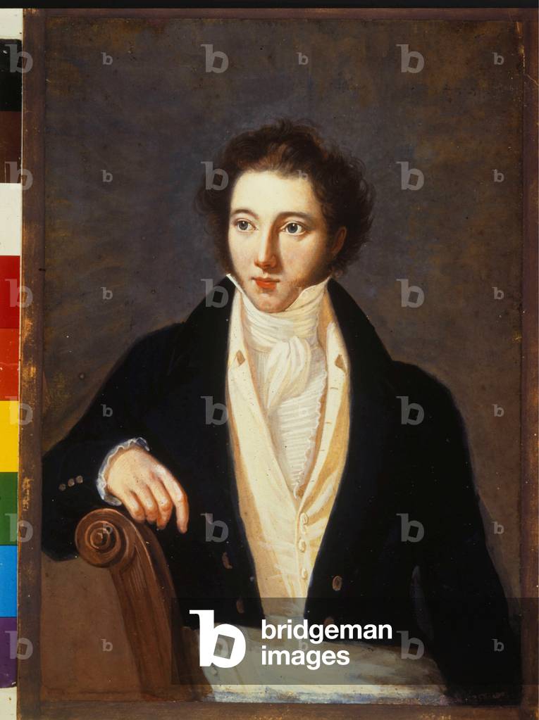 Portrait of the composer Vincenzo Bellini (1801-1835). Anonymous painting. Museo del Teatro alla Scala. Milan
