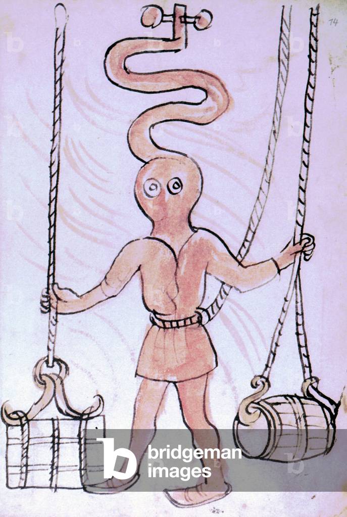 Scaphandler from a manuscript, known as “the anonymous hussite war”, 15th century.