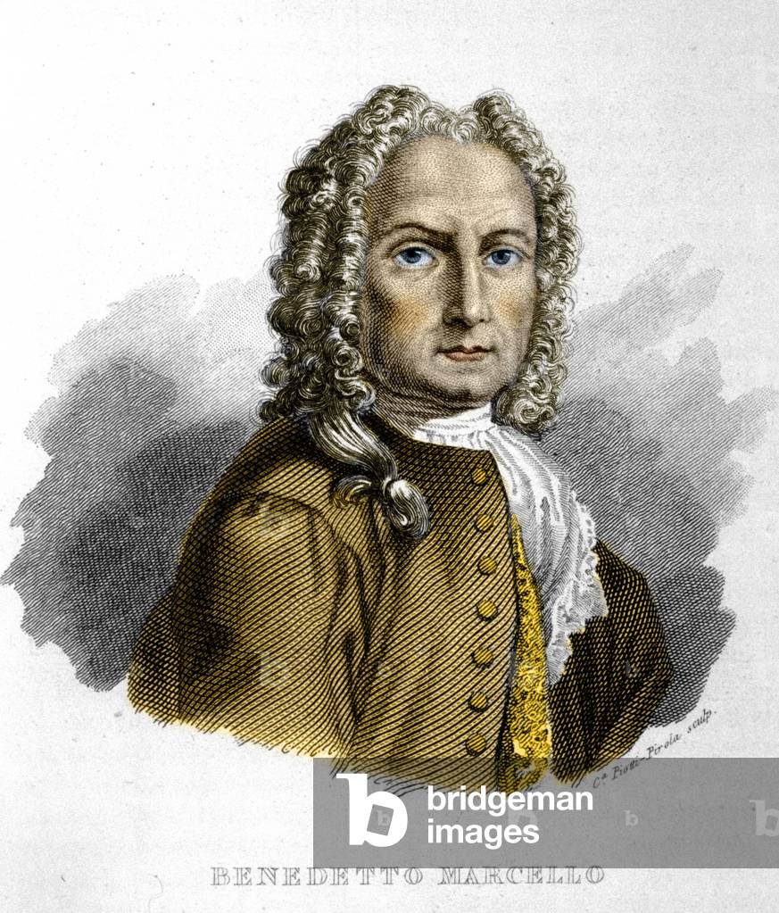 Benedetto Marcello (1686-1739) Italian composer. 19th century engraving  Milan