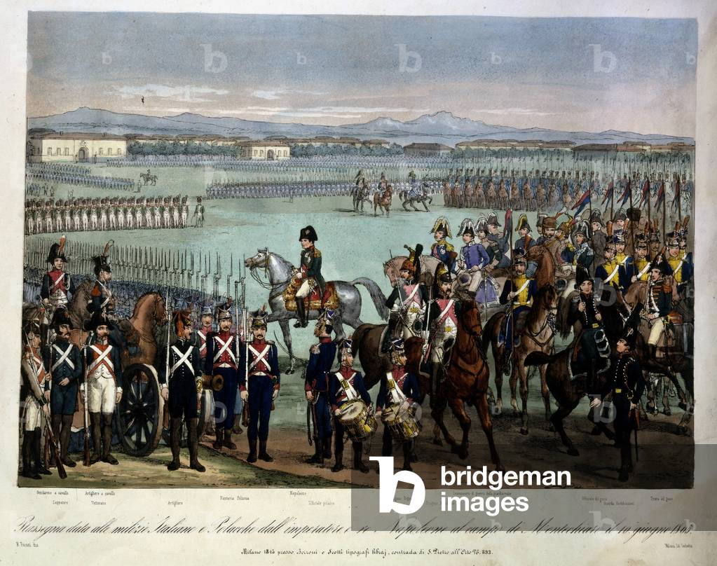 Review of the Italian and Polish militias of Napoleon at the Montechiaro Field, June 10, 1805.