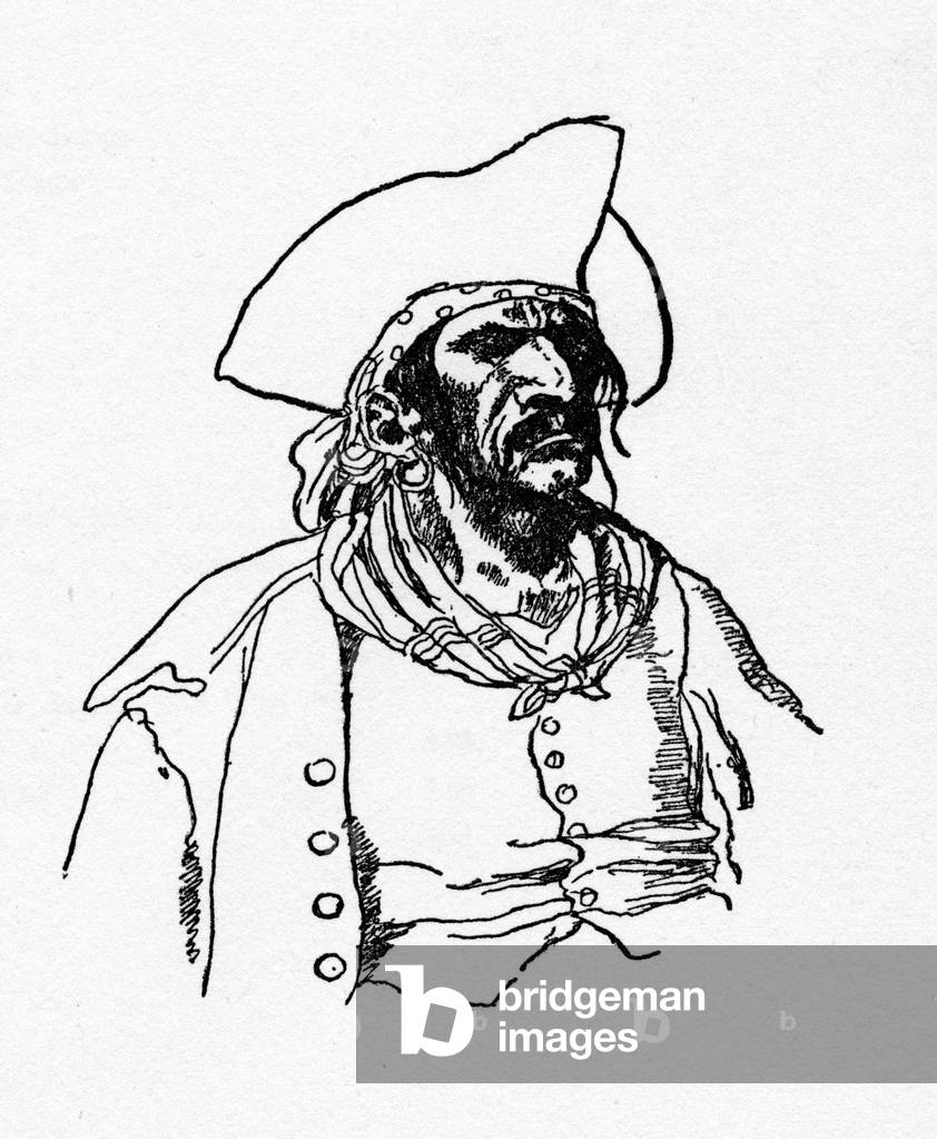 Ritratto di pirata: «» Libro dei pirati Buccaneers and Marooners of the Spanish Main»» di Howard Pyle (1853 - 