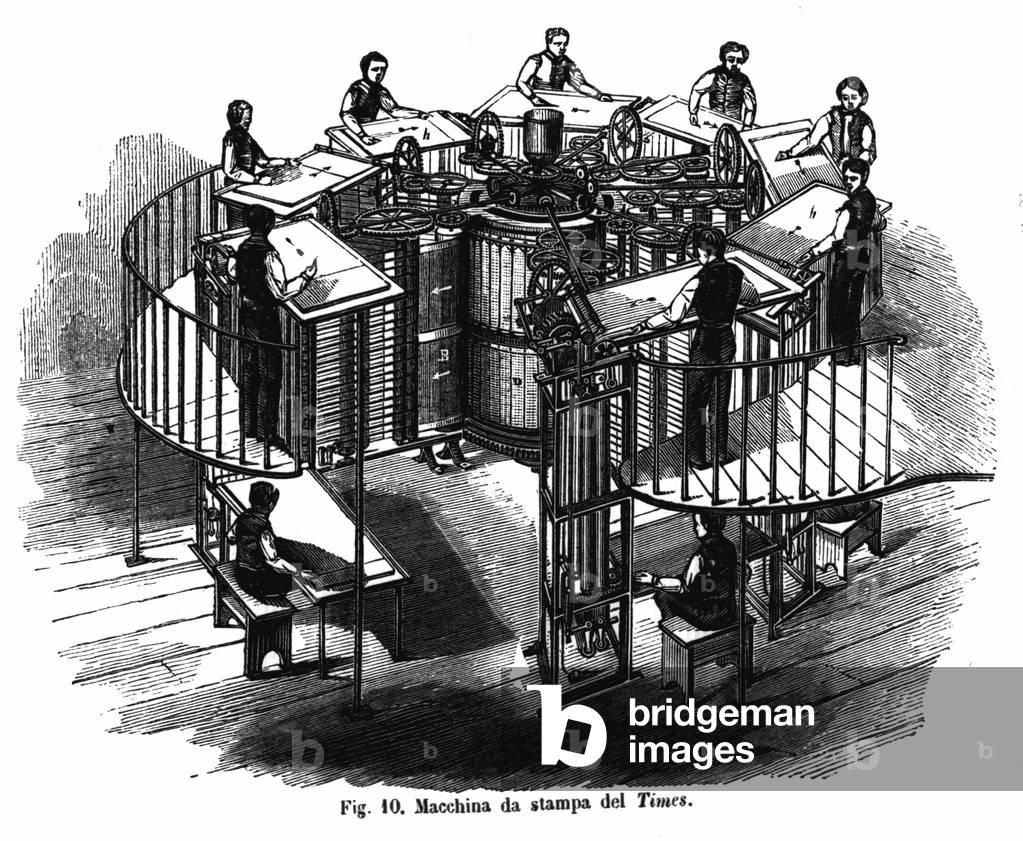 Printing press of the Times.