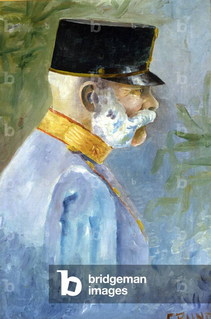 Portrait of the Emperor of Austria Francis Joseph I (1830 - 1916). Watercolour by Grunder