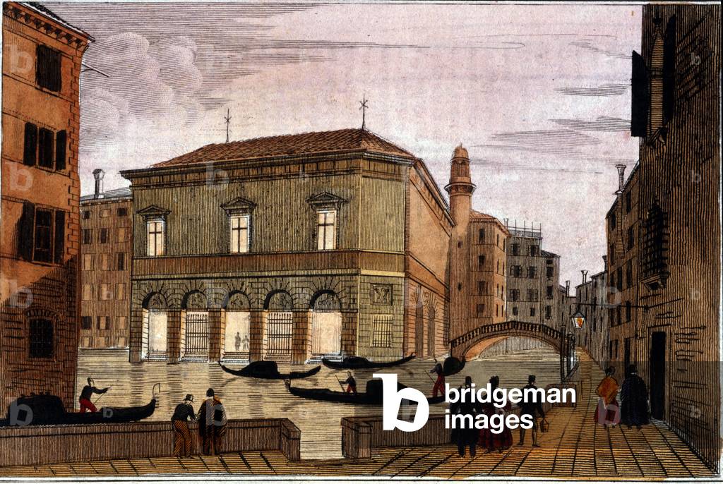 Teatro La Fenice Venezia, 1820 (coloured engraving)