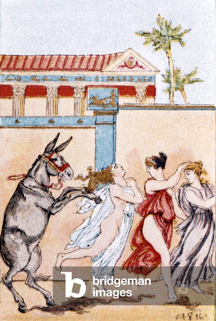Lucius, changed into a donkey by a Thessalian, goes from adventure to adventure - in “” The Metamorphoses”” (Golden Donkey or Asinus aureus) by Apulee (Lucius Apuleius) (around 125-around 180). sd
