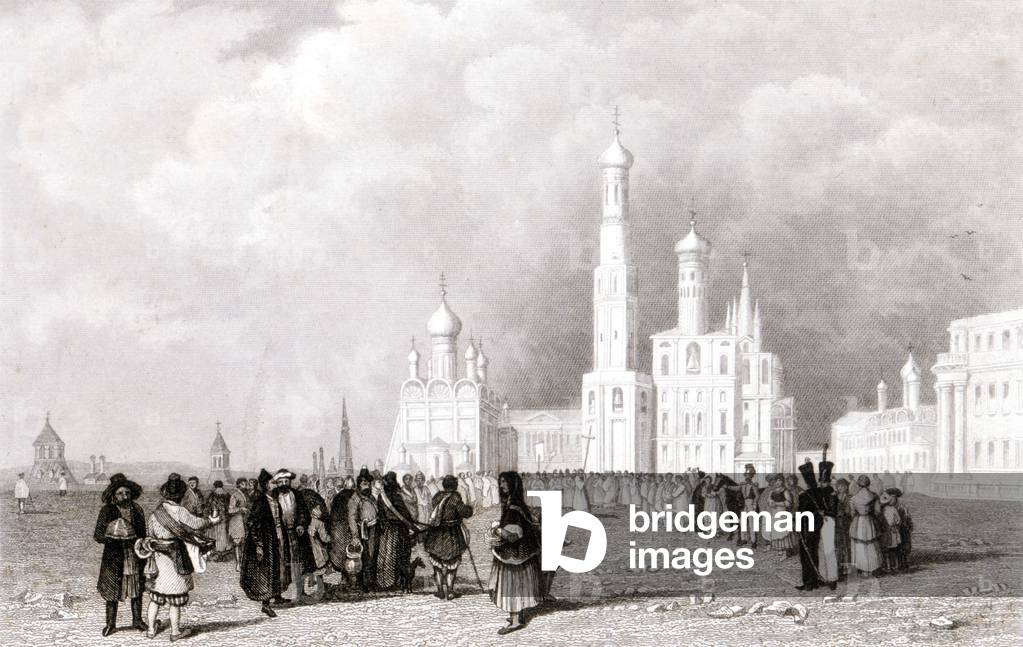 Moscow. Church of Ivan Velik, 19th century engraving.