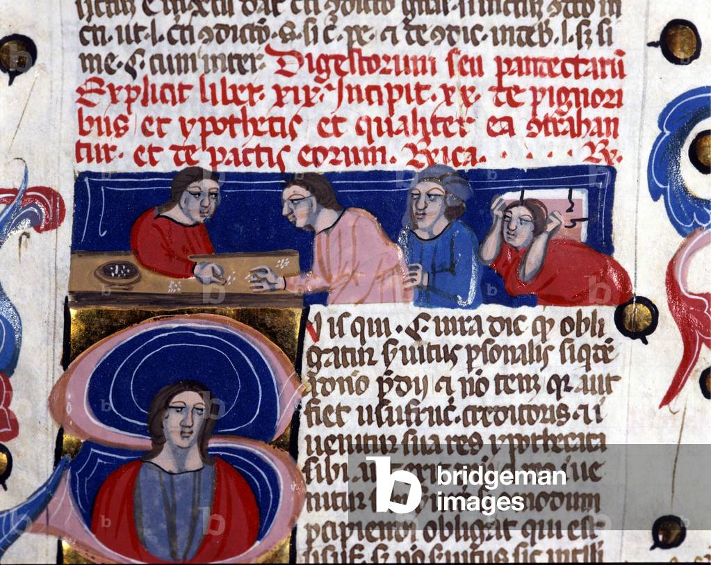 Games of dice (gioco dei dadi) manuscript from the 14th century Biblioteca Nazionale Braidense. Milan