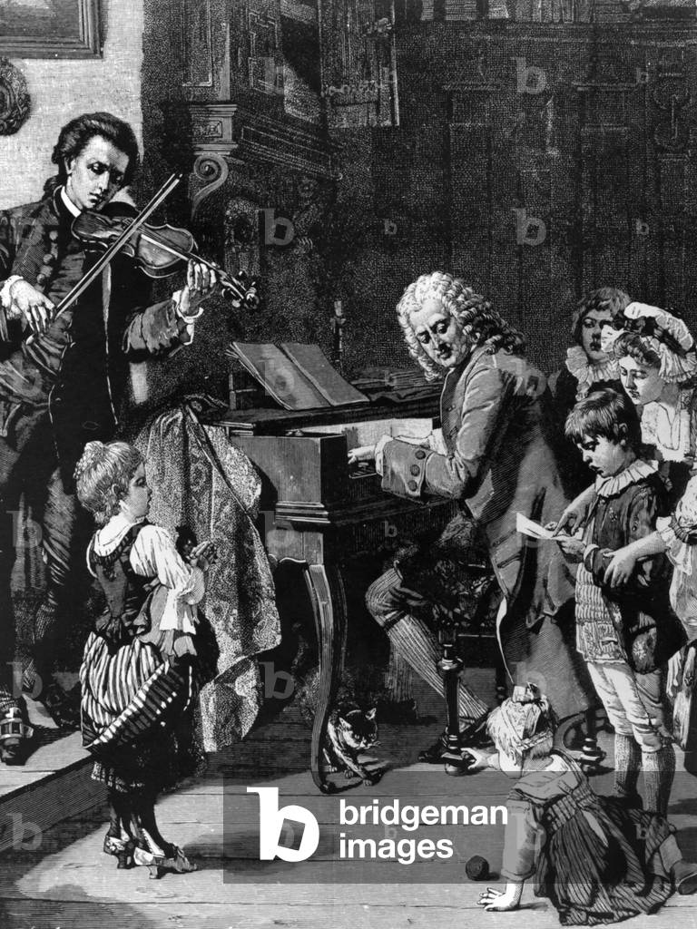 Jean Sebastien Bach (Johann Sebastian Bach, 1685-1750) and his family - in “” Harper's weekly””.