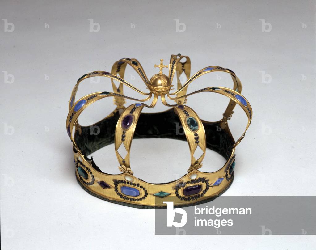 Crown of Gold and Gemstones of King of Italy by Napoleon Bonaparte (1769 - 1821). Risorgimento Museum. Milan
