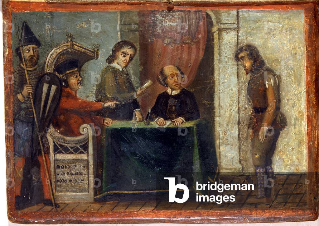 Conviction of a citizen in the presence of the judge and city representatives 1273. National Archive, Siena.