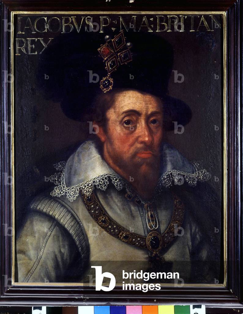 Portrait of Jacques I Stuart (1566 - 1625) or Jacques VI. Painting sd.