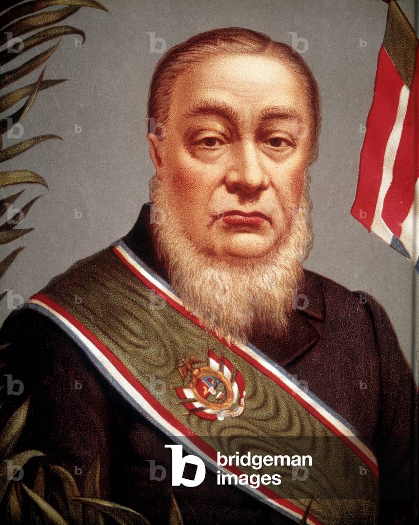 Portrait of Paul Kruger (1825 - 1904), one of the founders and then president of the Transvaal Republic in 185