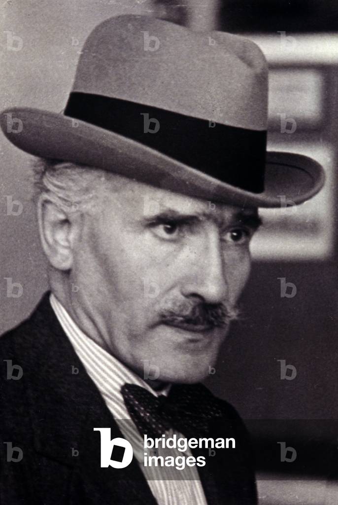 Portrait of the Italian conductor Arturo Toscanini (1867 - 1957).