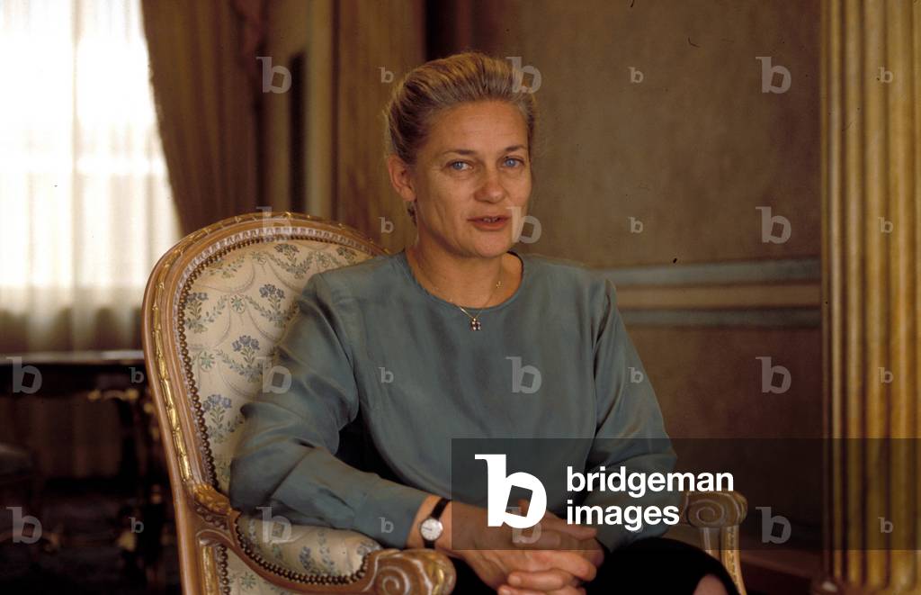 Portrait of Elisabeth Badinter, French writer.