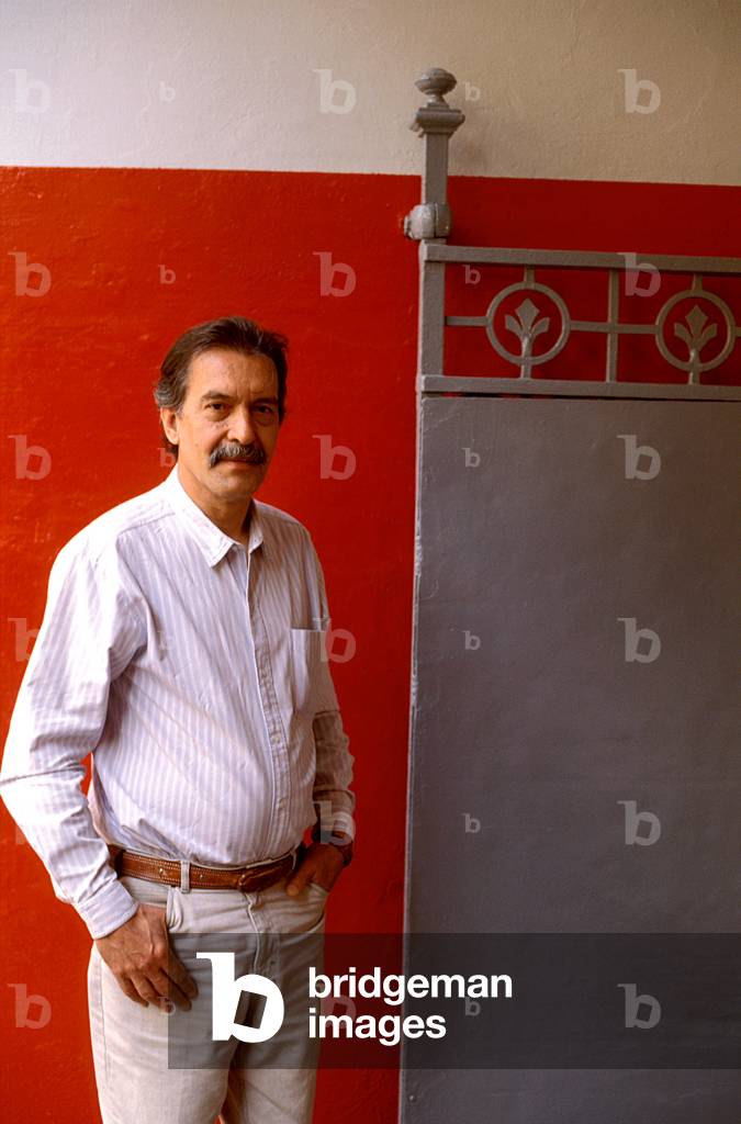 Portrait of the Argentine writer Rolo Diez (born 1940)