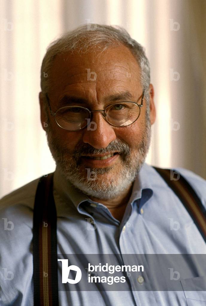 Portrait of economist Joseph E. Stiglitz (born in the United States in 1943).