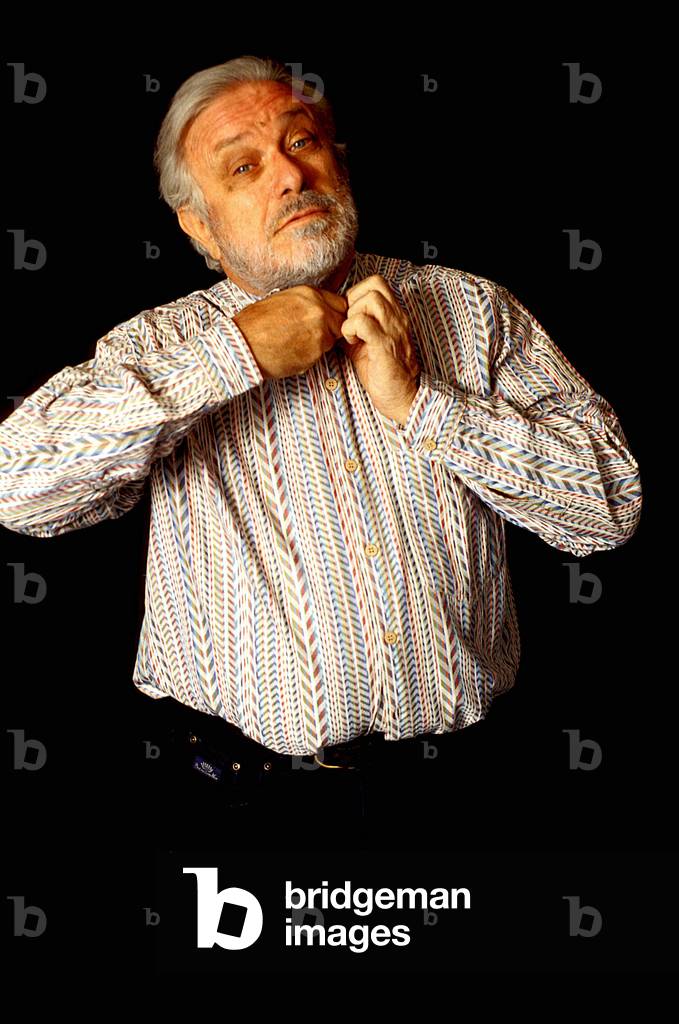 Portrait of the Italian writer Luciano De Crescenzo (born in 1935).