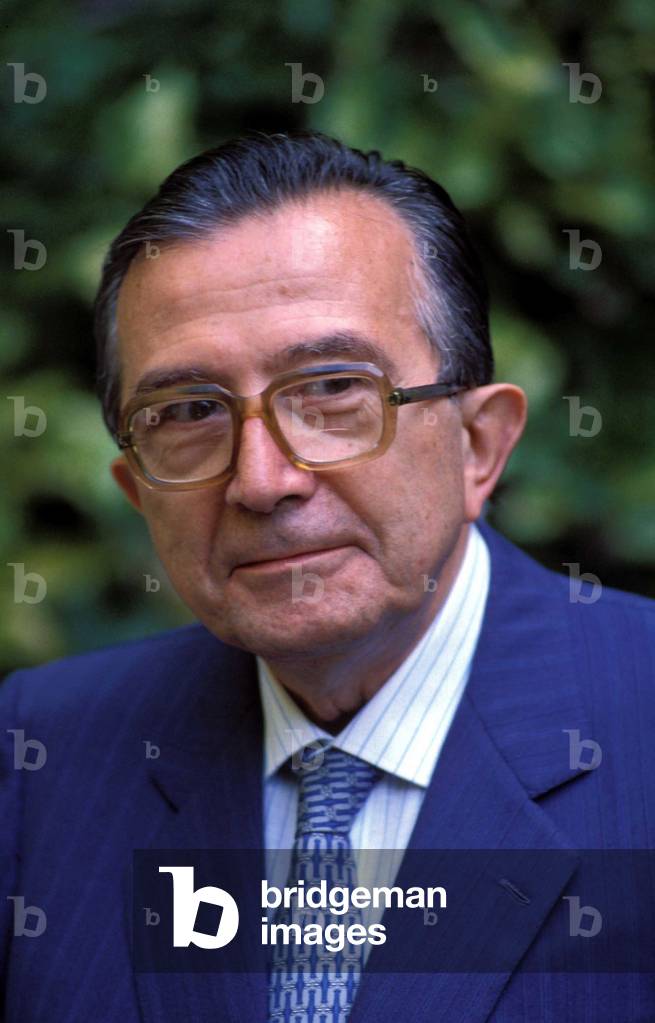 Portrait of Giulio Andreotti.