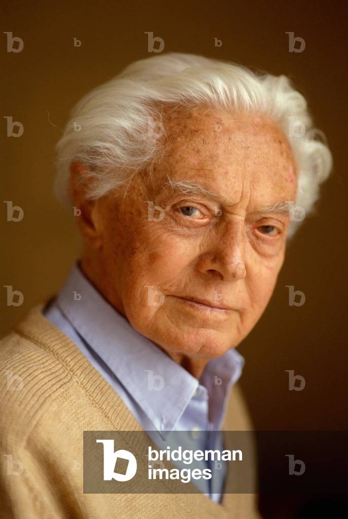 Portrait of Italian director Dino Risi (born 1916). Spring 2004.