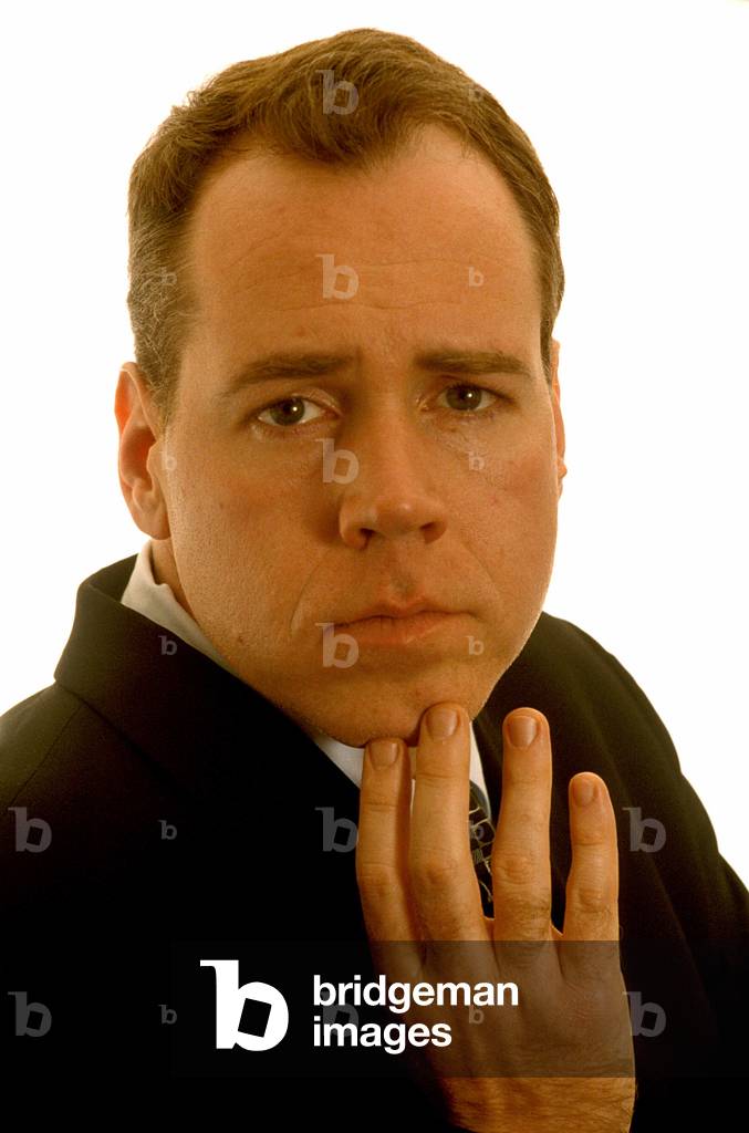 portrait of American writer Bret Easton Ellis.