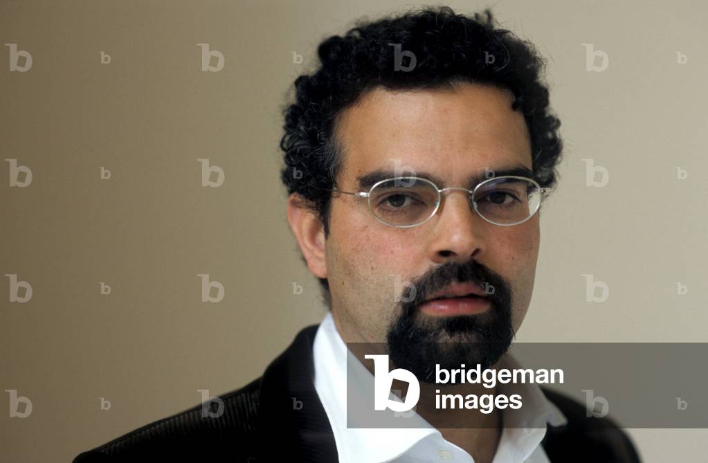 Portrait of the Portuguese writer Goncalo M. Tavares (born 1970)