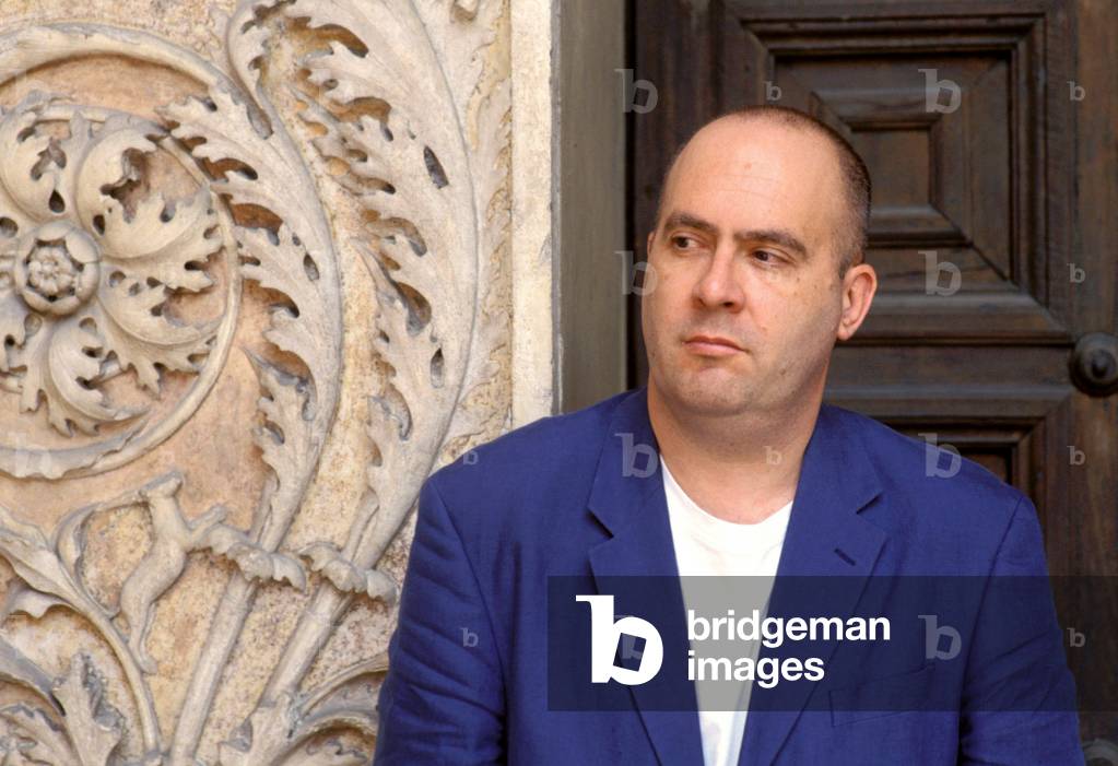 Portrait of the writer, Tibor Fischer, born in Stockport, England in 1959.