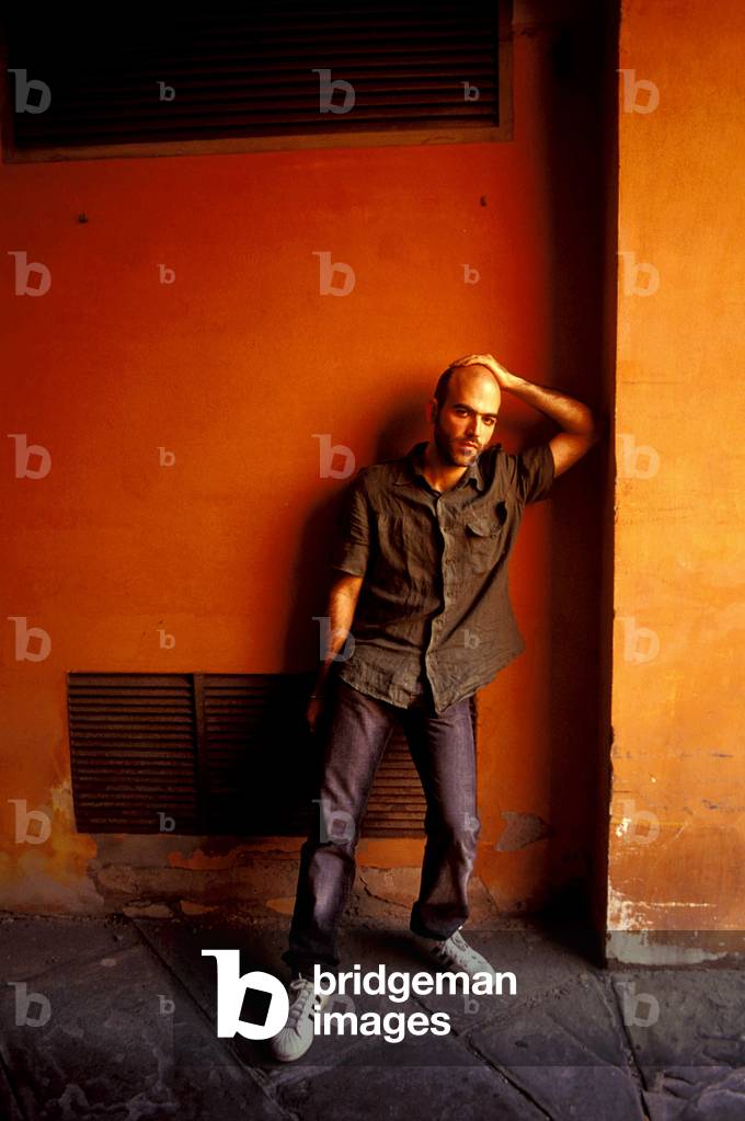 portrait of Roberto Saviano Italian writer in 2006.