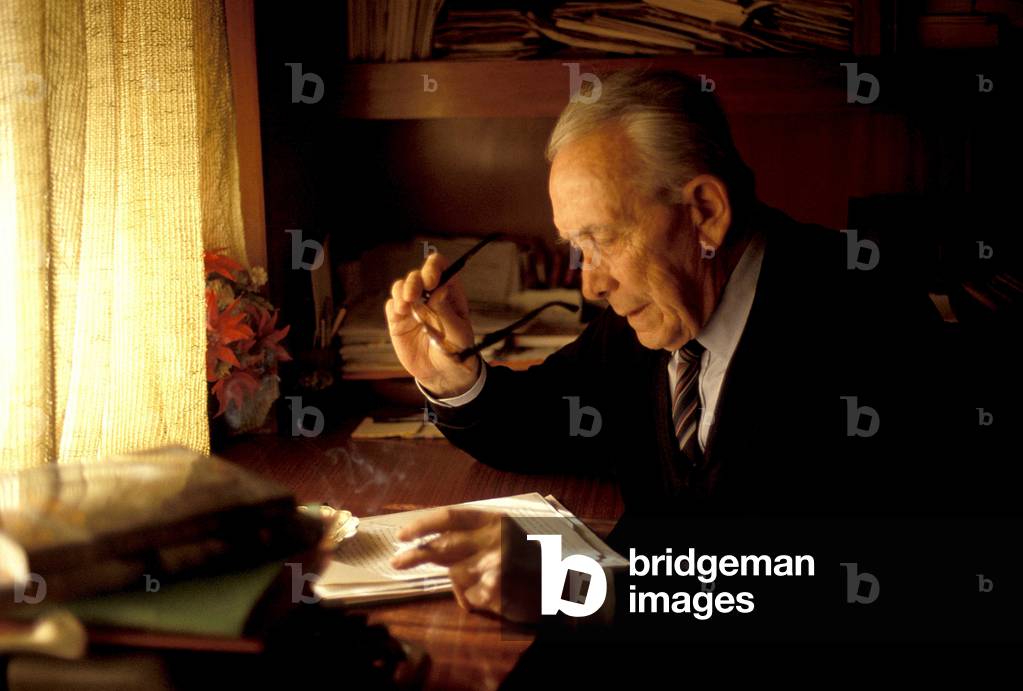 Portrait of the Italian writer Nuto Revelli