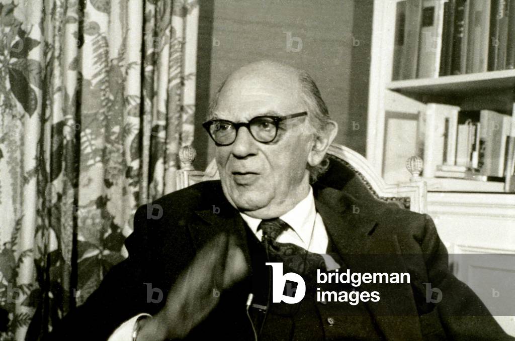Portrait of the philosopher Isaiah Berlin (1909-1997), years 1980