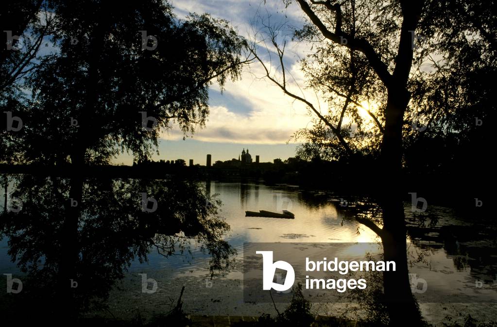 View of the city of Mantua in Italy. 2000.