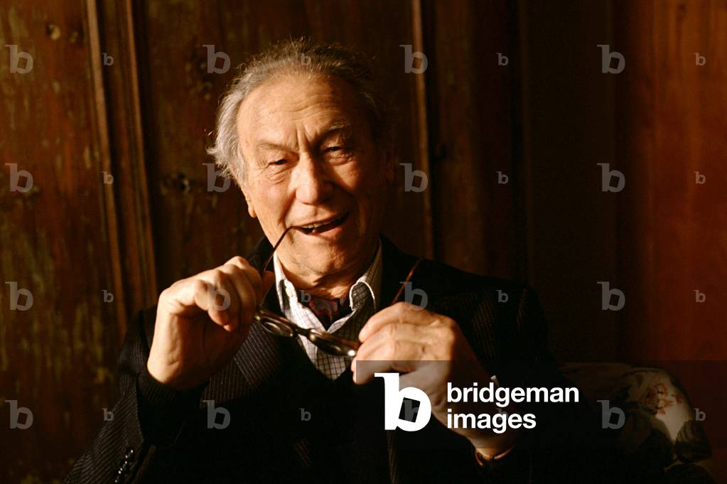 Portrait of the Italian writer, Maraini Fosco (1912 - 2004).