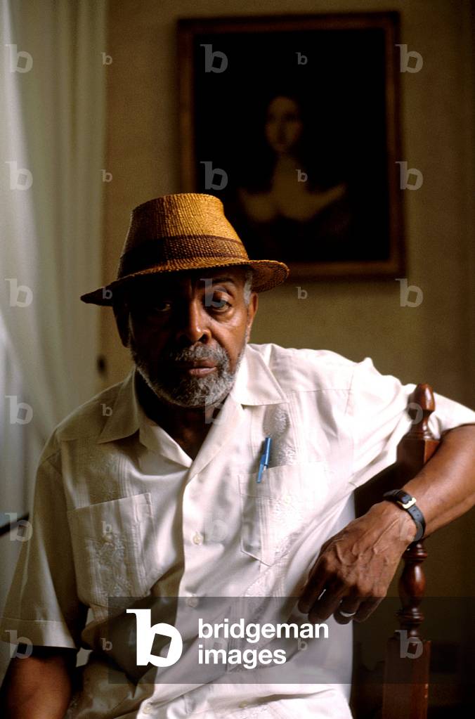 Portrait of Amiri Baraka (by his real name LeRoi Jones) an African-American intellectual.