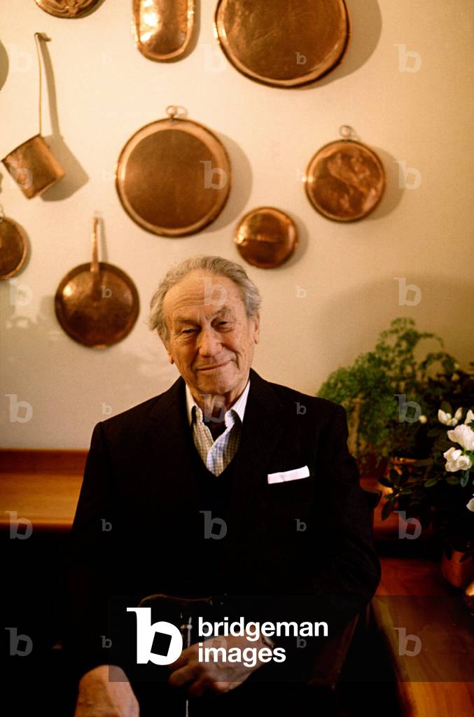 Portrait of the Italian writer, Maraini Fosco (1912 - 2004).