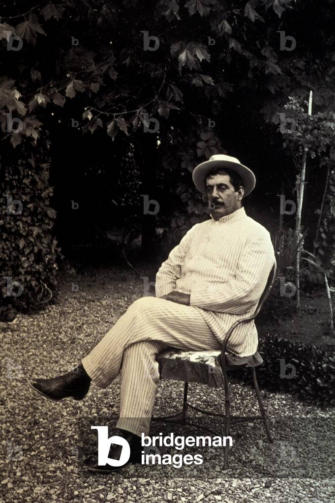 Giacomo Puccini (1858-1924) in 1910 in Torre del lago