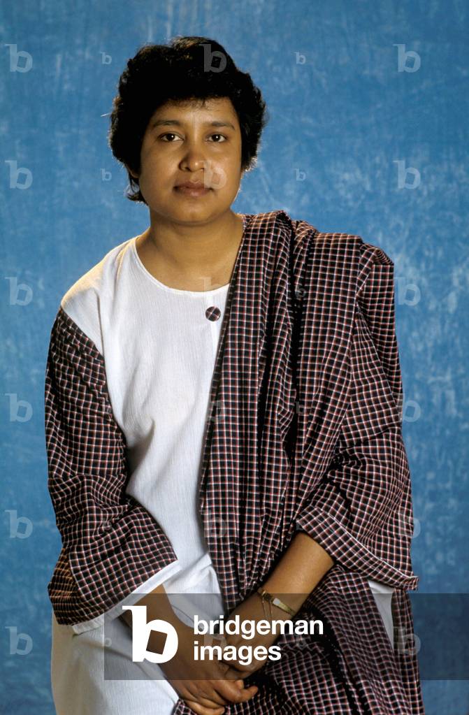 Portrait of the writer Taslima Nasreen