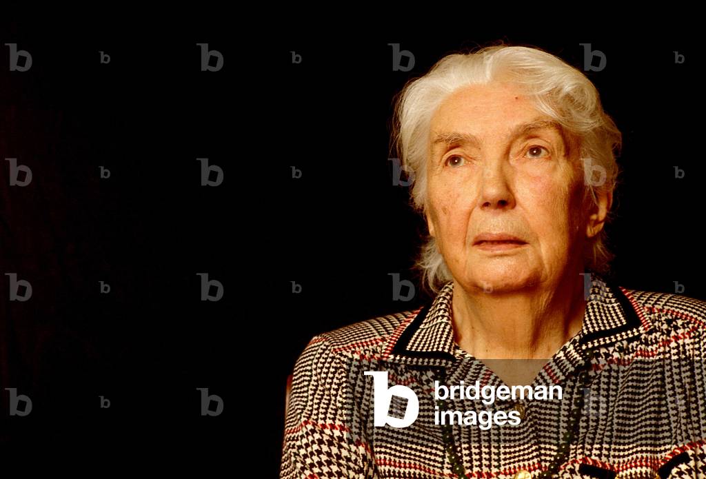 Portrait of the Italian writer Lalla Romano (1906-2001).